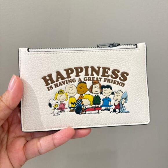Last 1 ‼️Coach X Peanuts Zip Card Case CBM79 - Picture 1 of 5